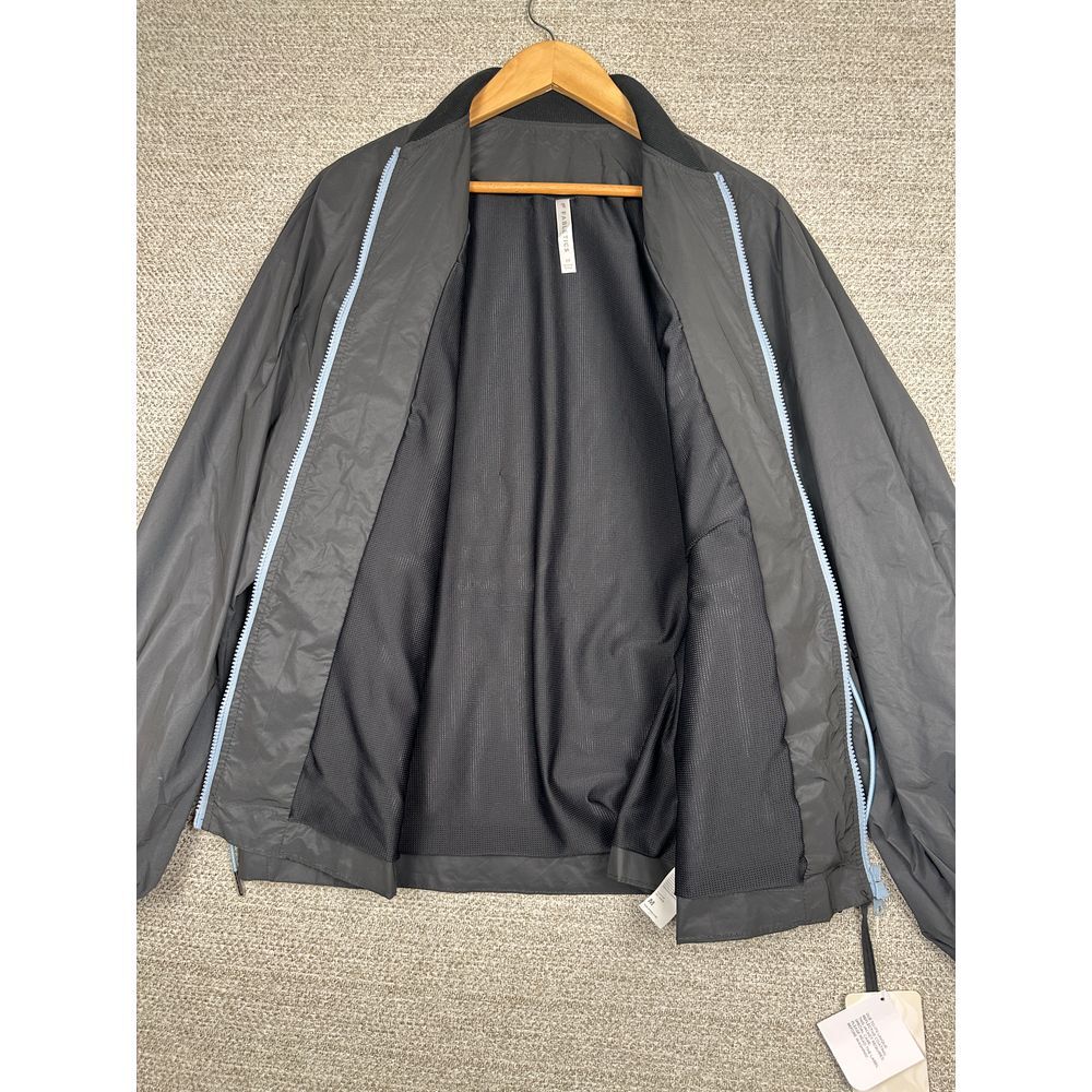 Fabletics Women Sz M Jacket Willow Woven Reflective Black Balloon Sleeves Zip-Up - Picture 14 of 16